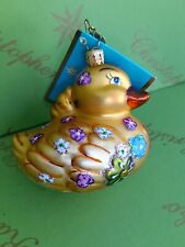 Valentine Christopher Radko Love Ducky Glass Ornament picture