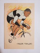 1900's Major Taylor World Champion Cycling Colored Postcard Very Rare picture