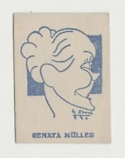 Renate Muller circa 1936 VAV Film Star Caricatures Trading Card from Italy picture