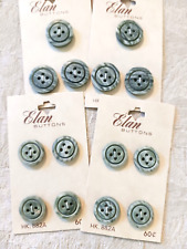 Vintage Elan Green Marbled Buttons 4 Hole 6 3/4