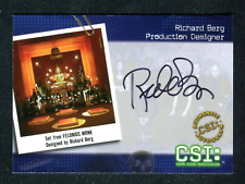 2004 CSI Series Two Autographs #CSIB14 Richard Berg CSI Production Designer picture
