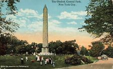 1910's NYC Postcard Automobile The Obelisk, Central Park ,New York City NYC244 picture