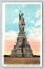 Plymouth MA-Massachusetts, National Monument to Forefathers, Vintage Postcard picture