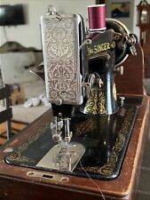 ANTIQUE Singer Sewing Machine HeavyDuty w/Case + Collector's Cond. WorkServiced picture