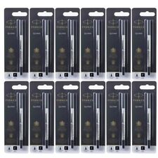 12 Pcs Parker Roller Refills Black 0.5mm New Sealed Fits My Store Rollerball Pen picture