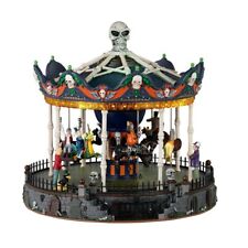 LEMAX Spooky Town Holiday Village Merry Scary Go Round Carousel Carnival Ride picture
