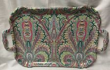 Vintage Italian Italy Melamine Paisley Large Serving Tray w/Handles picture