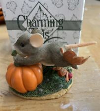 Charming Tails AUTUMN BREEZES Mouse Pumpkin Fall Autumn With Box picture