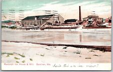 Gardiner Maine 1907 Postcard Randolph Ice House & Mill picture