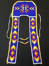 KIDS HOMEMADE FULLY BEADED GEOMETRIC DESIGN NATIVE AMERICAN INDIAN DANCE CAPE picture