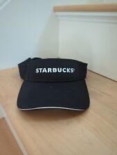 OFFICIAL Embroidered Black STARBUCKS Logo Employee Black Adjustable Visor Hat picture