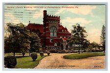 General Library Building University Penn Philadelphia PA 1913 Old Postcard picture