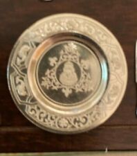 Dollhouse miniature vintage sterling silver Elizabethan Period plate,  1:12 picture