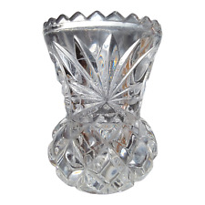 Vintage Hofbauer Lead Crystal Toothpick Holder Vase, Crystal Toothpick Holder picture