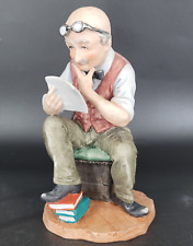 Vintage Porcelain Figurine Pucci Arnart “The Accountant” 7.5” Signed #3786 picture