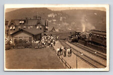 RPPC Train Wreck Disaster Pennsylvania Railroad Station Depot PRR Postcard picture