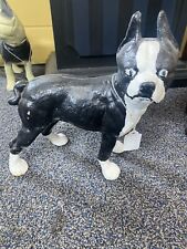 Cast Iron  Boston Terrier Dog Door Stop  9.5 x 9 inches picture