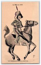 c1910's France Military 1915 Fashion Civil Guard Horseback Antique Postcard picture