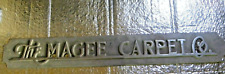 The Magee Carpet Co. Cast Aluminum Vintage Sign Wall Plate From Bloomsburg Pa picture