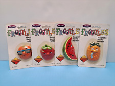 Vintage Arjon Magnets Fruit Anthropomorphic Set Of 4 New in Package picture