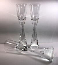 Vtg Set-3 Holmegaard Crystal Barware 1 oz Cordial/Shot Glass Tear Drop Danish picture
