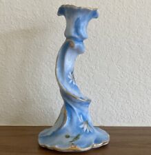 Limoges France W.G.&Co. Candlestick Blue Floral Early 1900s picture
