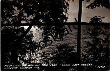 1943 SHADY REST RESORT, Winegar WI, Moonlight Presque Isle, RPPC postcard jj275 picture
