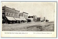 Dallas South Dakota Postcard East Side Main Street Looking South c1910 Vintage picture
