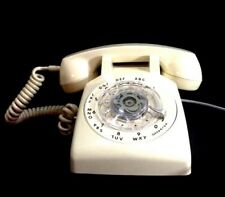 Vintage Rotary Phone Dial Almond Desk Top Telephone ITT Model 500 picture