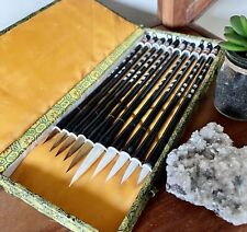 10Pcs Chinese Calligraphy Paint Brush Weasel Hair Painting Brushes Set ArtSupply picture