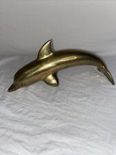 Vintage Solid Brass Dolphin Nautical Beach. Great City Traders San Fransico 11” picture
