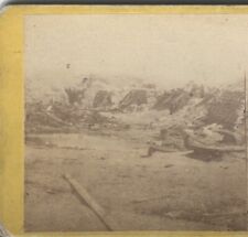 1860 CIVIL WAR STEREOVIEW OF FORT WAGNER - MORRIS ISLAND, SC picture