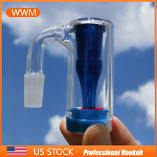 14mm 90° Glass Blue Ash Catcher for Smoking Water Pipe Bong Hookah 90 Degree US picture