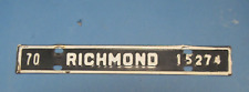 1970 Richmond license plate attachment from Virginia picture