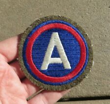 Inter-War US ARMY MILITARY 3rd Army Patch WOOLIE OD  picture