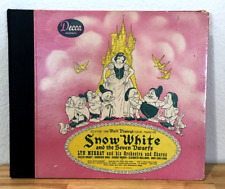 VINTAGE 1944 SNOW WHITE & THE SEVEN DWARFS 4 ALBUMS DECCA RECORDS 78 RPM RECORDS picture