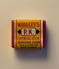 Vintage Original Pre WW2 Wrigley's P.K. Chewing Gum 4 Pieces Dated 1921 Sealed picture