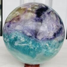 3800G Natural Fluorite ball Colorful Quartz Crystal Gemstone Healing picture