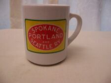 Spokane Portland and Seattle Ry Mug - white with logo - 3.75