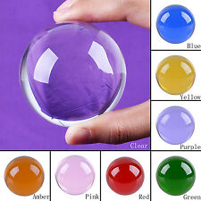 LONGWIN 60MM Colorful Crystal Ball Divination Glass Sphere Photo Prop Free Stand picture
