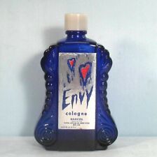 ENVY Cologne empty bottle cobalt blue w cap & full label 5.75
