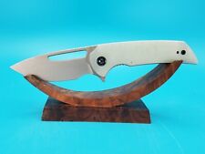 CIVIVI Odium Flipper Knife -  Stonewash D2 Steel Blade Natural Jade G-10 Handle picture