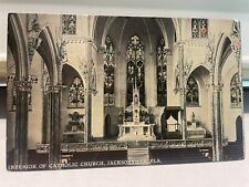 Jacksonville FL-Florida, Cathohlic Church interior view  Vintage Postcard picture