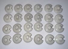 Vintage Lot Of 24 White Ceramic Small Jar Replacement Lids - 1 3/4” In Width picture