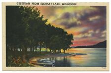 Vintage Postcard Greetings From Elkhart Lake Wisconsin WI picture