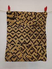 Vintage Hand Made Kuba African Raffia Congo Traditional Cloth Cushion Cover picture