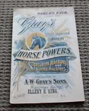Vintage and Hard to Find Gray’s Horse Powers 1893 Catalogue picture
