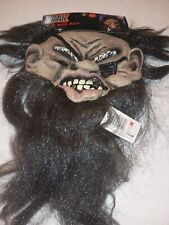 VINTAGE KMART TOTALLY GHOUL SOFT VINYL MASK WITH HAIR #14 - BRAND NEW picture