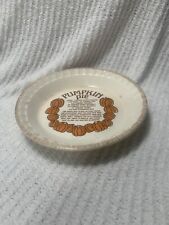 🥧 Vintage Country Harvest Royal China Ceramic Pumpkin Pie Plate Recipe Dish USA picture
