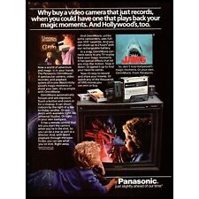 1985 Panasonic Omnimovie VHS Video Camera Vintage Print Ad Jaws TV On Wall Art picture